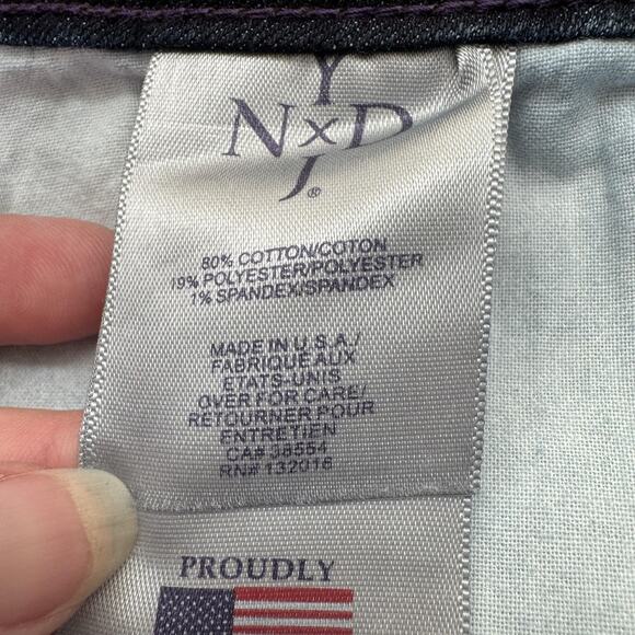 NYDJ Jeans Womens 22W Dark Wash Straight Plus Stretch Made in USA Denim Zip Fly - Picture 6 of 12